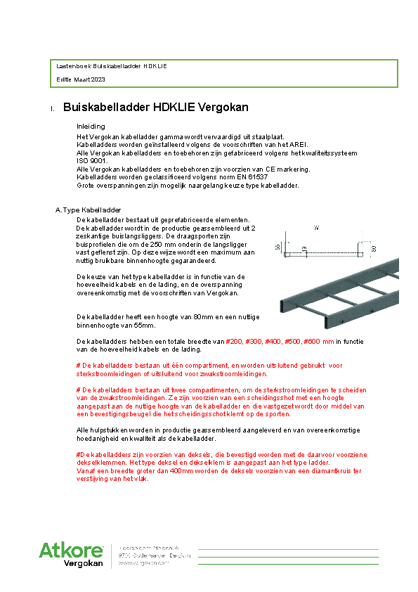 4.Lastenboek_HDKLIE Buiskabelladders_Vergokan_2023